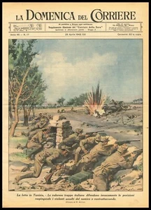 Copertina 943 DDC SECONDA GUERRA MONDIALE - Soldati italiani difendono la Tunisia, illustrazione battaglia - Foto 1 di 7