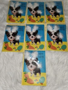 Lote de 7 tarjetas de felicitación de Pascua para niños Hallmark conejito de Pascua cachorro  - Imagen 1 de 5