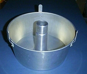 Aluminum 2-pc 10" Tube/ Angel Food Cake Baking Pan with Cooling Legs & Fill Line - Picture 1 of 3