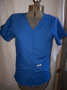 NEU OHNE ETIKETT LANDAU XSMALL STIL 8232 BLAU PEELING V-AUSSCHNITT TOP - Bild 1 von 4