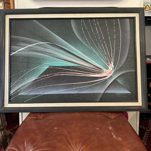 KINGSTON FUTURISMUS KUGEL ABSTRAKT GEMISCHTE MEDIEN ACRYLÖL AUF LEINWAND ILLUSIONISMUS - Bild 1 von 12
