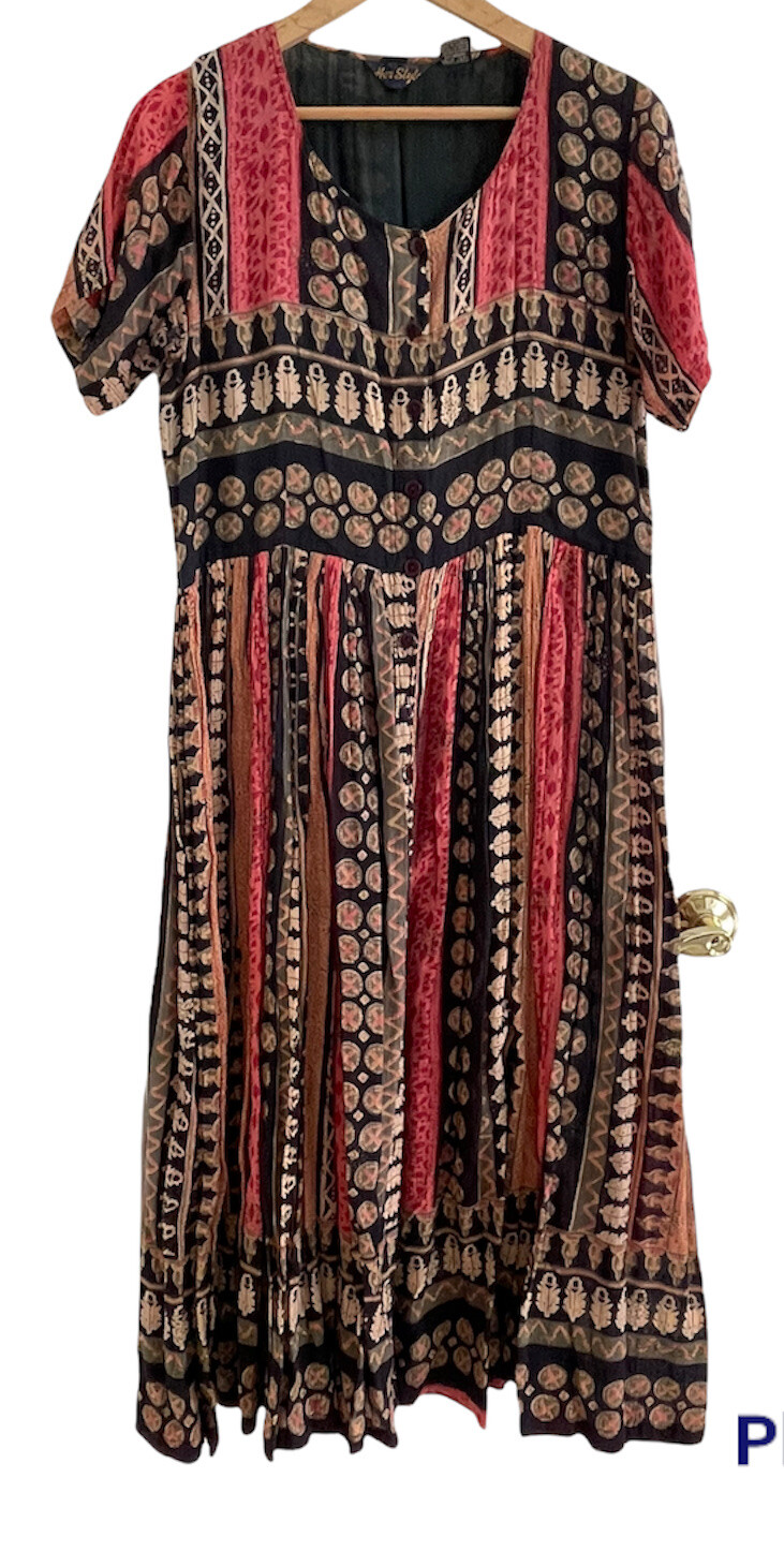 VTG 90's Her Style Dress Long Midi Semi 