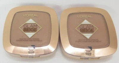 L'Oreal Glam Beige Healthy Glow Powder *Medium Dark*Twin Pack* - Image 1 of 2