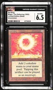 Sol Ring Limited Edition Beta CGC EX/NM+ 6.5 Vintage Magic MTG - Picture 1 of 2