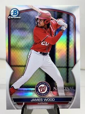 2023 Bowman Chrome NSCC James Wood Refractor Prospect #MLB-37 Nationals - Image 1 of 3
