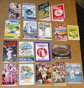 18 programmi tascabili da baseball (anni 70-90) esposizioni, Red Sox, Blue Jays, Rangers ++ - Foto 1 di 3
