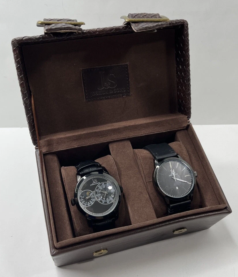 Juego de reloj de aleación Joshua & Sons para hombre (JX114) en caja de reloj Foto 1 de 4