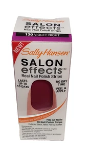 Sally Hansen Salon Effects Real Nail Polish Strips 130 VIOLET NIGHT - Picture 1 of 1