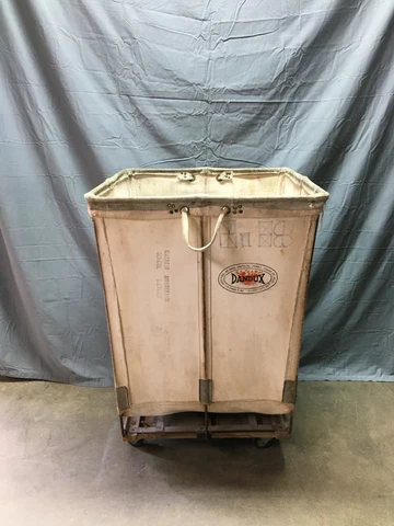 VTG Industrial DANDUX Basket Canvas Storage Steampunk Laundry Cart Bin 599-22B Cover