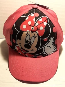 Girls Disney MINNIE MOUSE Ball Cap Adjustable Pink Hat Snapback Size Youth/Teens - Picture 1 of 10