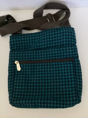 Bandolera organizadora Thirty-One azul marino y verde azulado correa ajustable 11x10 Foto 1 de 4