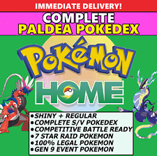 Pokemon Home GEN 9 Paldea Dex BRILLANTE + SIN SHINY Pokedex Vivo Escarlata/Violeta