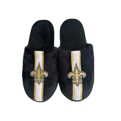 New Orleans Saints NFL Men's Team Stripe Slipper Size S 7-8 Cover