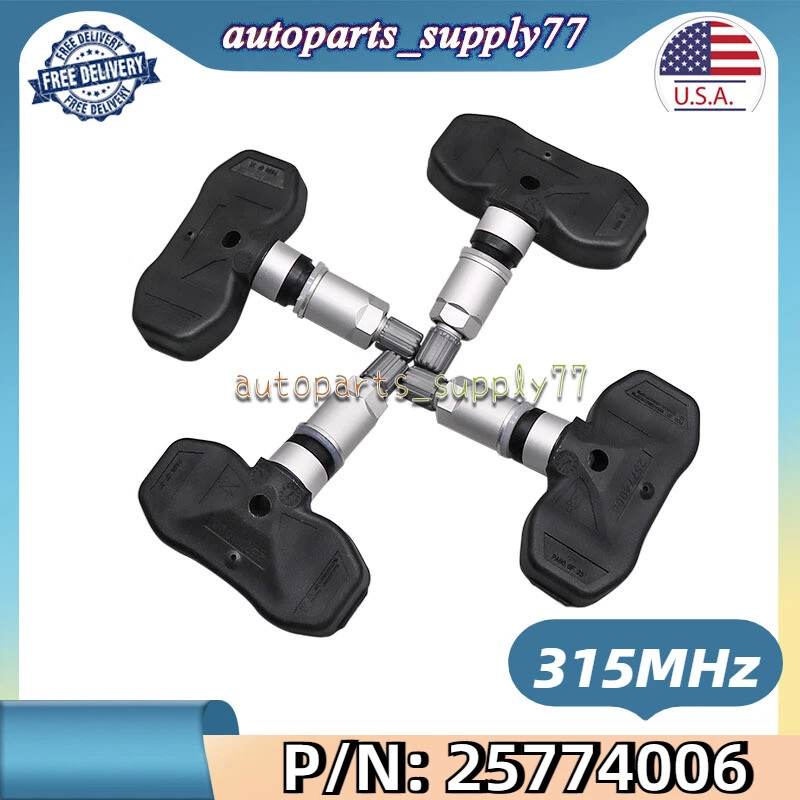 NEW 4pcs Tire Pressure Monitoring Sensors for 2006-2009 Chevrolet Trailblazer GM - Image 1 of 4