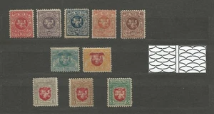 Lithuania Litauen 1919 MH* Mi Sc 30-39 Second Berlin Issue - Afbeelding 1 van 1