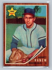 1962 Topps Rookie RC Merritt Ranew #156a Houston Colt .45s