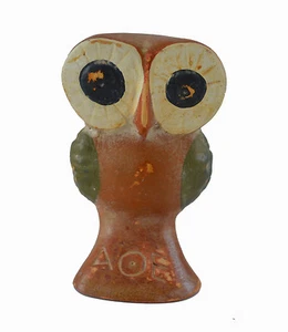 Owl ancient Greek symbol of wisdom miniature sculpture - Picture 1 of 5