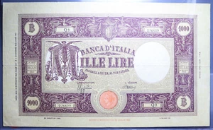 1000 LIRE 12/12/1942 GRANDE M FASCIO 2° TIPO VITT.EMANUELE III - Picture 1 of 2