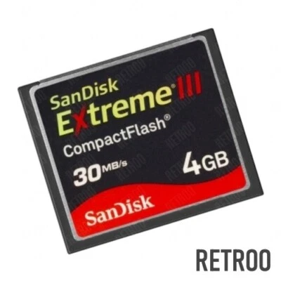 SanDisk Extreme III Compact Flash 4GB CF Type-I Memory Card Camera 30MBs v1 - Image 1 of 2