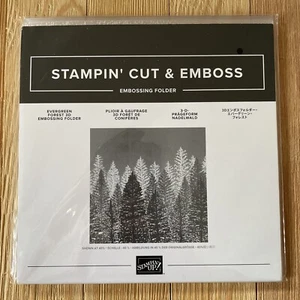 Stampin’ Up! EVERGREEN FOREST 3D EMBOSSING FOLDER Trees Christmas Nature Hiking - Foto 1 di 1