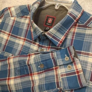 Camisa Swiss Tech Para Hombre XL 46-48 Mambo Azul Cuadros Botón Delantero SM47Y118 - Imagen 1 de 15