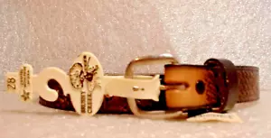 Leder Western Gürtel und Schnalle Brushy Creek Gr. 28 Hirsch NEU mit Etikett - Bild 1 von 9