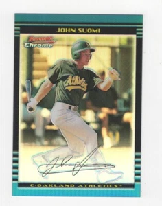 2002 BOWMAN CHROME BASEBALL REFRACTOR 137/500 JOHN SUOMI OAKLAND A'S #155 - Picture 1 of 2