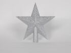 9" Silver Glitter Star Christmas Tree Topper