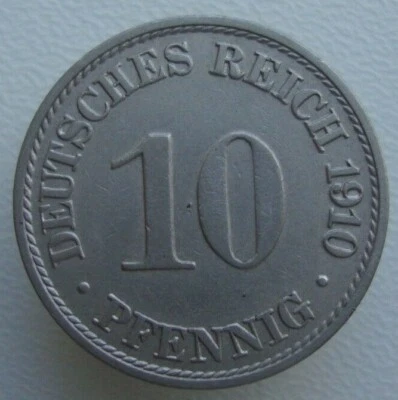 Germany Empire 10 Pfennig 1910 A Wilhelm II Copper-Nickel Coin S7 - Image 1 of 4