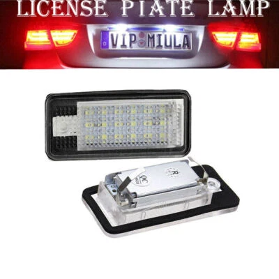 For Audi A3 A4 S4 A6 S6 A8 Q7 2x LED Super White License Plate Light Tag Lamp Foto 1 de 4