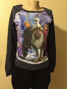 NWT Disney Frozen gray long sleeve lightweight sweatshirt Women size S - Picture 1 of 5