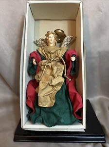 CARTAPESTA Albero Topper Cartapesta Angelo Candeliere Natale Vintage - Foto 1 di 7