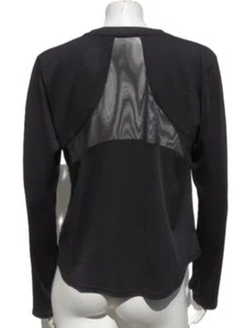 Camisa Atlética Capa 8 EE. UU. Para Mujer Grande Negra Qwick-Dry Top Mangas Largas Malla - Imagen 1 de 6