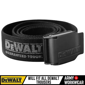 DeWalt Pro Black Belt Workwear Work Trouser Buckle One SIze Up to 46” Adjustable - Bild 1 von 3