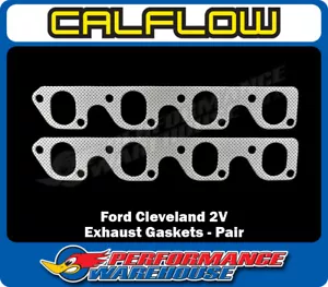 Ford Cleveland 2V Exhaust Gaskets Pair, 302 351C, CAL-5459 - Bild 1 von 2