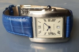 Vintage Mens Krug Baumen Discretion Tank Silver 7182KM Quartz Wristwatch - Picture 1 of 1