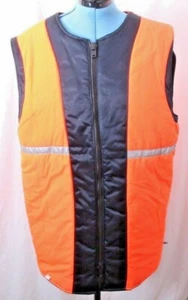 Blauer Reflective Reversible Full Zip Orange Work Safety Jacket Vest Men's XL - Picture 1 of 9