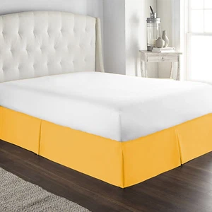 Falda de cama de marca de 1 pieza AU Select longitud de caída talla y TC dorado liso - Imagen 1 de 7