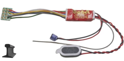 Digitrax SDN147PS ~ New 2025 ~ N or HO ~ DCC Sound Decoder & Speaker 8 Pin Plug - Image 1 of 2