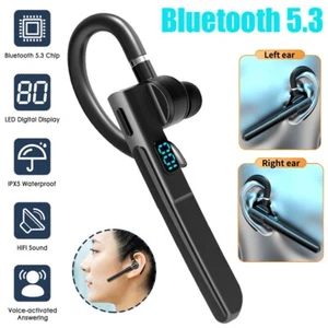 Trucker Wireless Bluetooth Earpiece Headset Dual Mic Earbud Noise Cancelling US - Picture 1 of 12