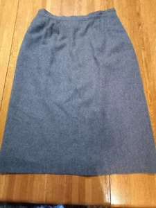 Vintage Barclay quadratischer Wollrock gefüttert grau Damengröße 14 - Bild 1 von 14