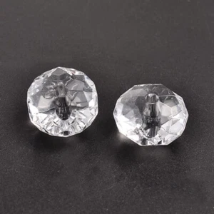 128pcs Transparent Acrylic Beads Rondelle Clear 20x14mm Crystal Loose Bead - Picture 1 of 2