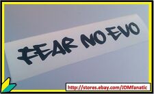 FEAR NO EVO Impreza JDM WRX STi Sticker Decal Badge Vinyl Film 1.5"x8"