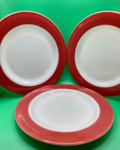 3 Vintage 50s Pyrex pink flamingo🦩color 10" dinner Plates ware Milk Glass MCM - Picture 1 of 19