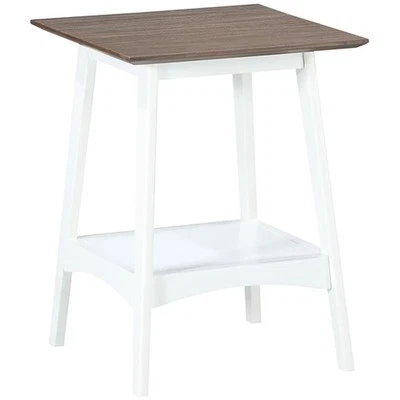 Convenience Concepts Alpine 18" Square End Table in Driftwood and White Wood - Image 1 of 4