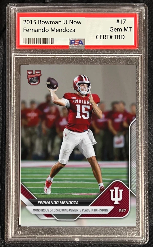 Bowman U NOW 2025 Fernando Mendoza PSA 10 INDIANA 5 TD Record #17 preventa radiocontrol Foto 1 de 1