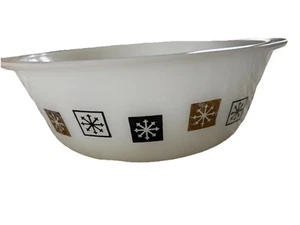 Vtg INLAND GLASS ATOMIC STARBURST CASSEROLE MID CENTURY DANISH MODERN No Lid - Picture 1 of 4
