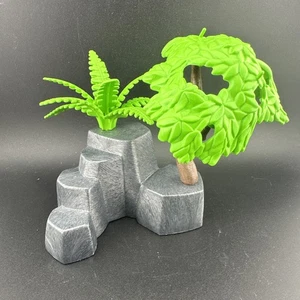 Playmobil recinto zoo parete di roccia grigia con piante parte di ricambio B0445 - Foto 1 di 1