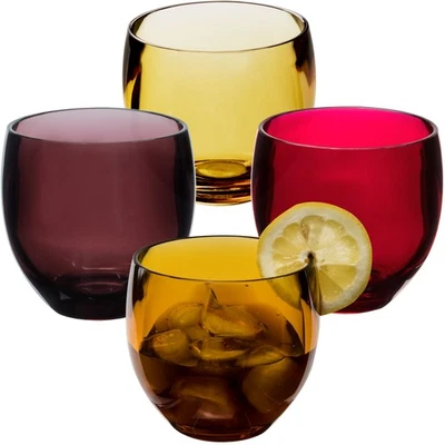 4x Camping Glas 400ml bunt Wasserglas Gläser Acryl Set Party Trinkglas Weinglas - Bild 1 von 4