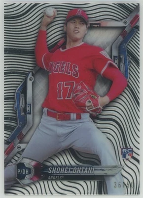 2018 Topps High Tek Rainbow Foil Black Shohei Ohtani Angels RC Rookie 36/50 - Image 1 of 2